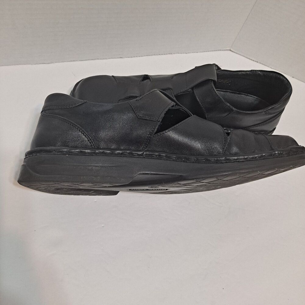 Josef Seibel Men’s Black Leather Strappy Walking Fishermans Sandals  EU 43 - Picture 8 of 10